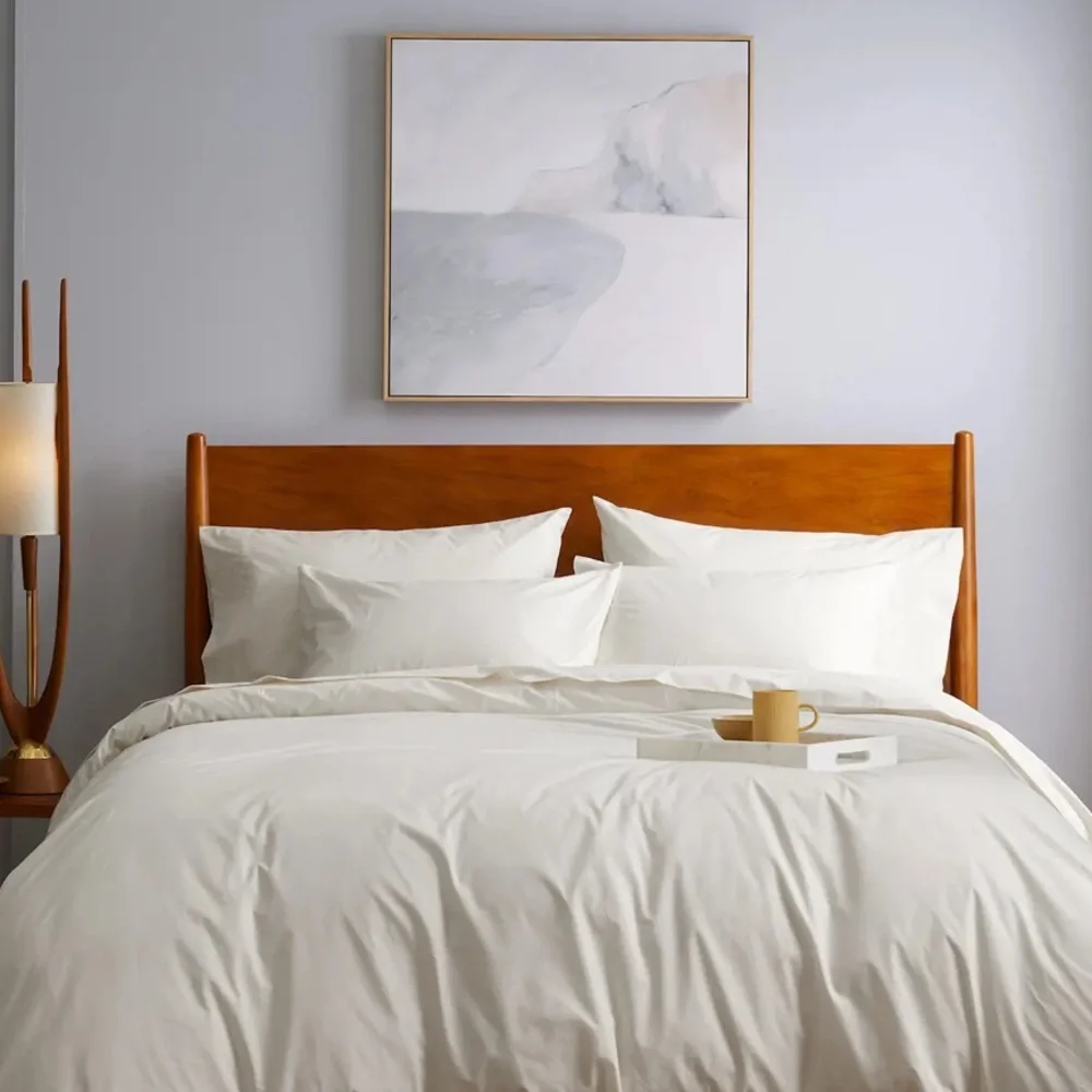 NWOT Quince Classic Organic Percale Duvet Cover Queen (White)